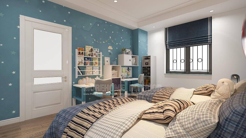 Là bậc phụ huynh, việc giáo dục con ngày càng được chú trọng vì thế mà không gian học của con lại ngày càng được để tâm. Ý tưởng thiết kế phòng của 2 cậu con trai với góc học tập đẹp mắt vừa đảm bảo công năng vừa trang trí thú vị có thể sẽ là điểm thu hút kích thích niềm vui thú mỗi khi bắt đầu vào học của con. Thiết kế nội thất biệt thự